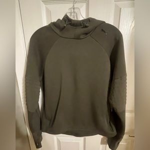 Green Puma Hoodie with thumb holes Small